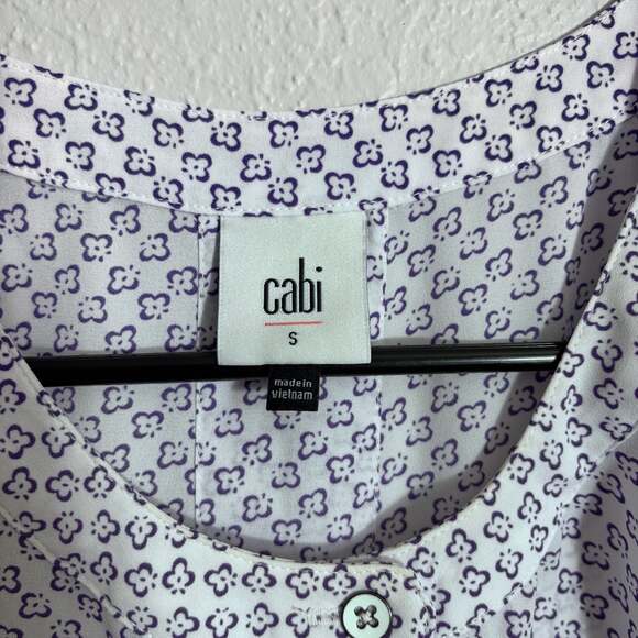 Cabi Priscilla Floral Sleeveless Halter Top Style 5905 Purple Size S - Picture 2 of 5